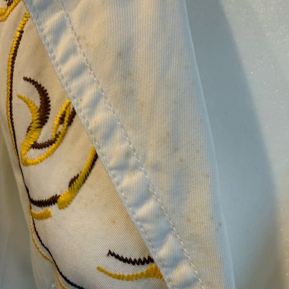 Johnny Was Embroidered White BlazerJacket Flower Los Angeles Designer READ - Picture 12 of 16